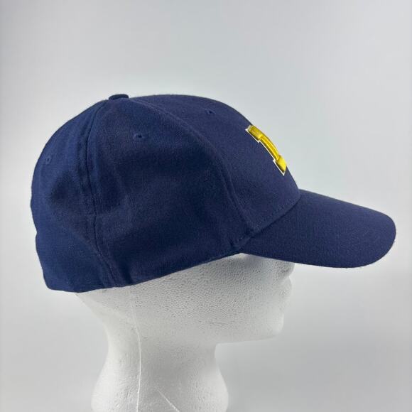 Michigan Wolverines Hat Nike Team Fitted M/L Swoosh Flex Blue - Picture 3 of 11